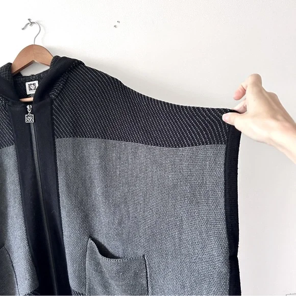 ANNE KLEIN | Knit Hooded Poncho - Picture 5 of 5